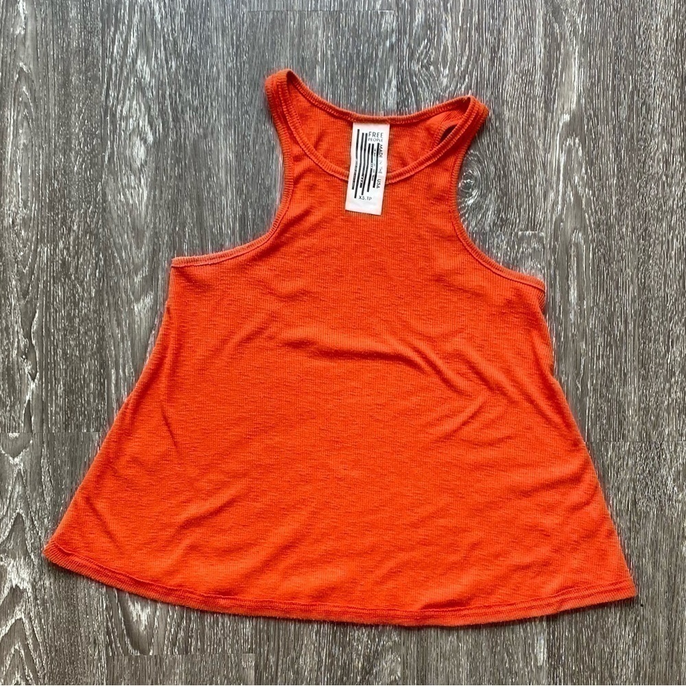 Free People made‎ in USA orange tank top. Size XS